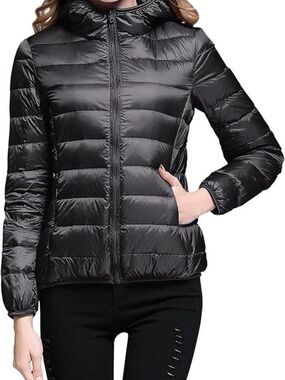 Winter Down Puffer Jacket Packable Lightweight Thermal Jacket 4X